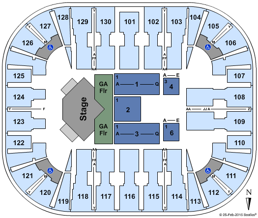 EagleBank Arena Ricky Martin Seating Chart