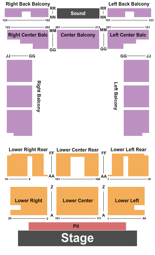 Patsy Cline Theatre Endstage Seating Chart