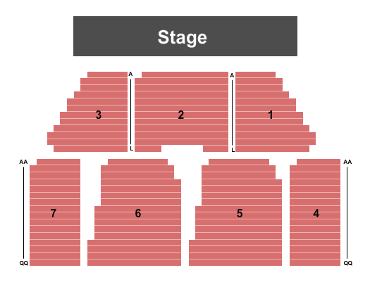 Paul A. Johnston Auditorium End Stage Seating Chart