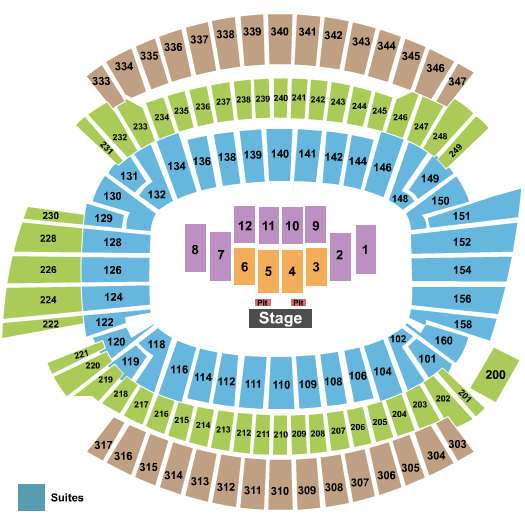 seating chart for Paycor Stadium - Music Festival - eventticketscenter.com