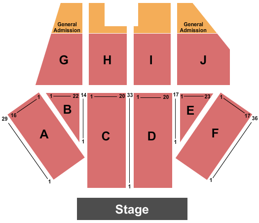 Paul Paul Theater at Fresno Fairgrounds End Stage Seating Chart