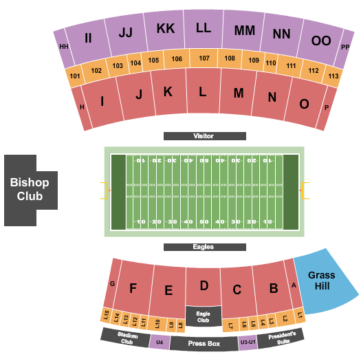 2020 Georgia Southern Eagles Football Season Tickets Includes Tickets To All Regular Season Home Games Allen E Paulson Stadium Statesboro GA