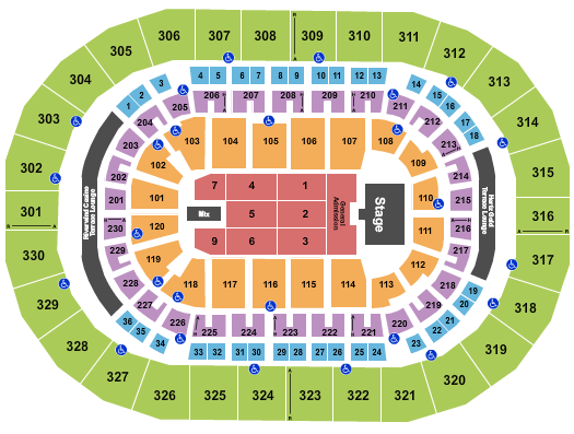 Paycom Center Alan Jackson 2 Seating Chart