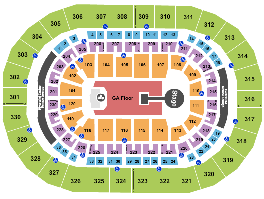 Paycom Center Childish Gambino Seating Chart