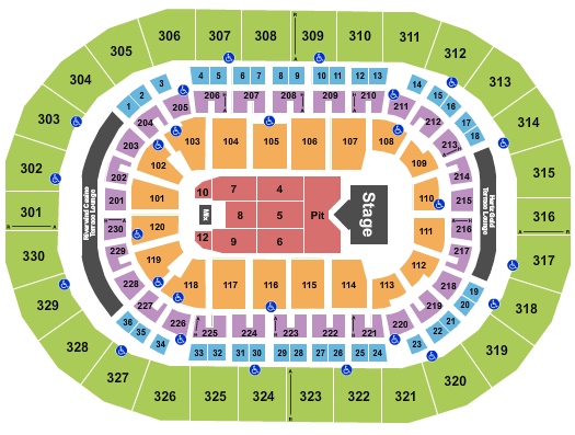 Cody Johnson Paycom Center Seating Chart