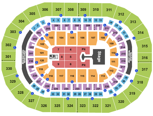 Paycom Center Disturbed Seating Chart