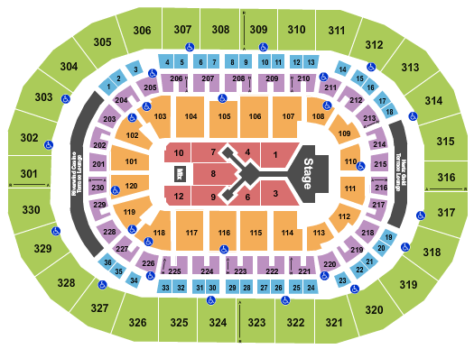 Paycom Center Dude Perfect 2023 Seating Chart