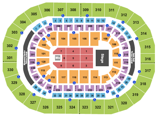 Paycom Center Endstage 4 Seating Chart
