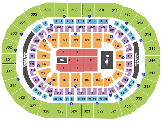 Paycom Center Endstage 6 Seating Chart