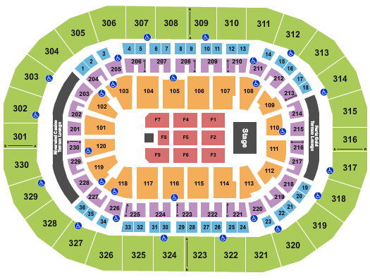 Paycom Center Endstage 7 Seating Chart