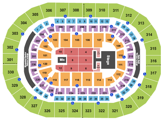 Paycom Center Kenny Chesney 2 Seating Chart
