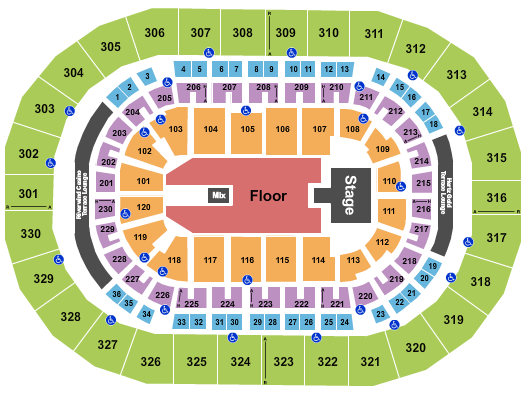 Paycom Center NF Seating Chart