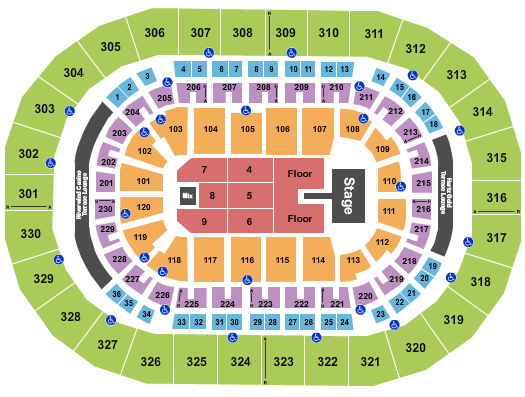 Paycom Center Parker McCollum 2 Seating Chart