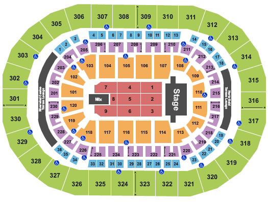 Trans-Siberian Orchestra Paycom Center Seating Chart