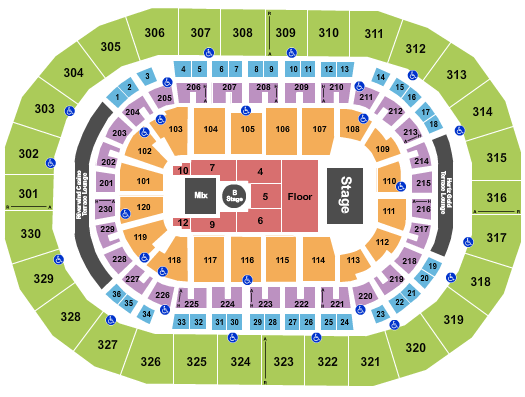 Paycom Center Tyler Childers Seating Chart