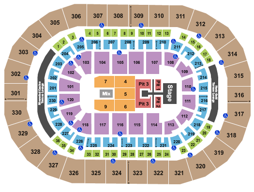 Paycom Center Walker Hayes Seating Chart