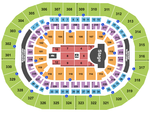 Paycom Center YouVersion Seating Chart