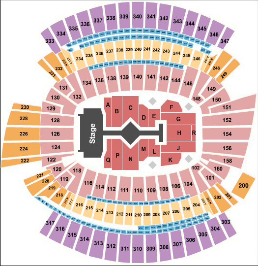 seating chart for Paycor Stadium - Taylor Swift 2023 - eventticketscenter.com