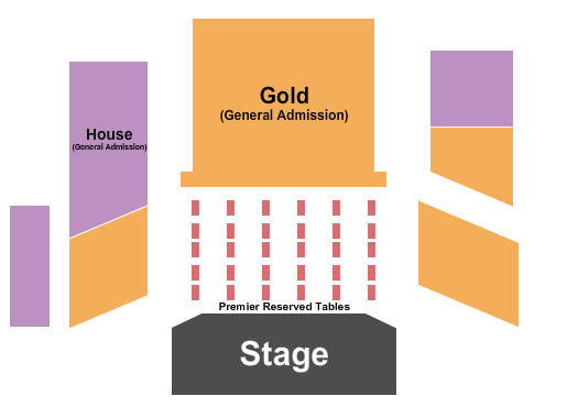 Payomet Performing Arts Center Endstage - Premier Tables Seating Chart