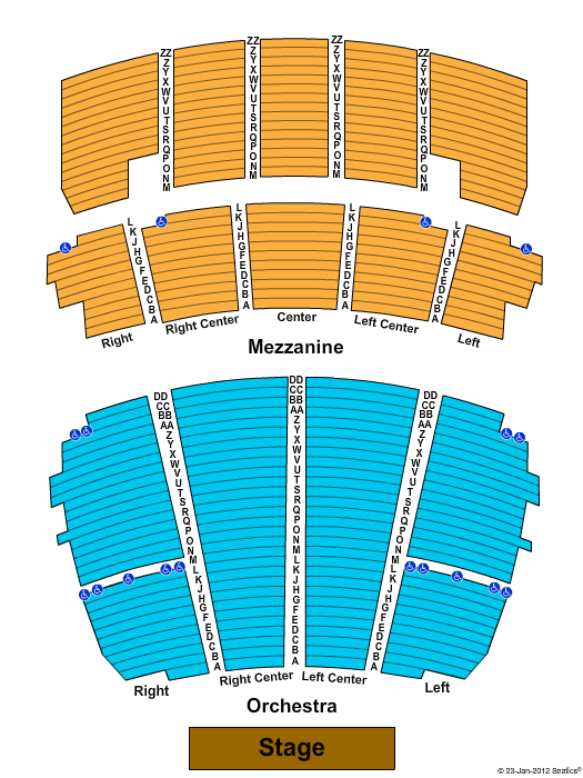 Stifel Theatre End Stage Seating Chart