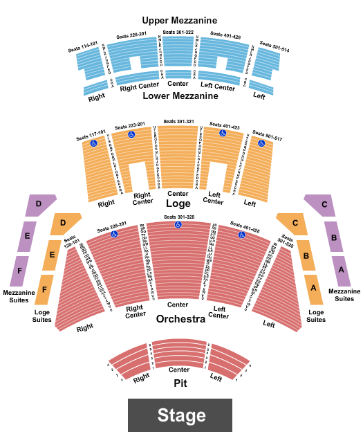 Young Miko Peacock Theater - Los Angeles Seating Chart