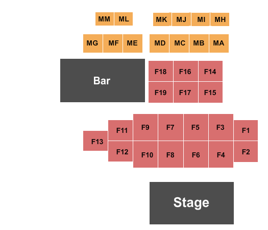 Pearl Street Warehouse Rhea Butcher Seating Chart