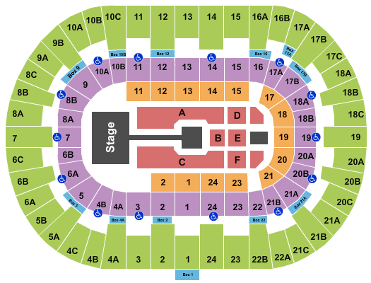 Pechanga Arena - San Diego Michael Buble 2 Seating Chart