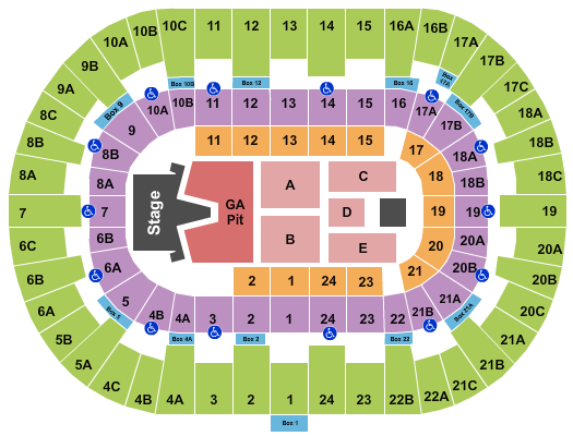 Pechanga Arena - San Diego AJR Seating Chart