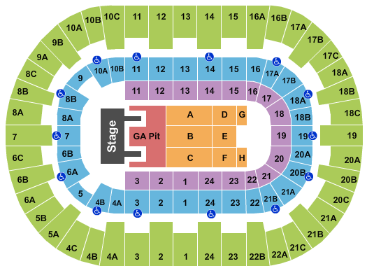 Pechanga Arena - San Diego Blink 182 Seating Chart