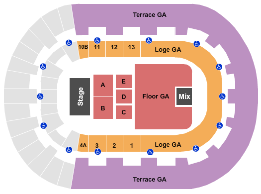 Pechanga Arena - San Diego Endstage GA Floor 4 Seating Chart