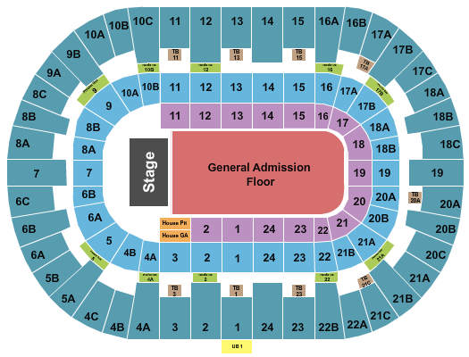 Pechanga Arena - San Diego Endstage GA Floor 5 Seating Chart