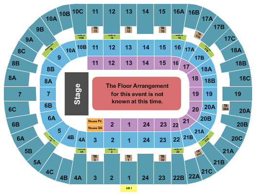 Pechanga Arena - San Diego Generic Floor Seating Chart