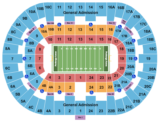 Pechanga Arena - San Diego Indoor Football Seating Chart