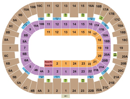 Pechanga Arena - San Diego Open Floor Seating Chart
