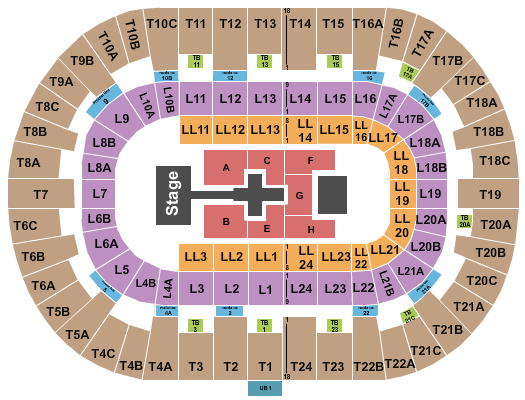 Pechanga Arena - San Diego TobyMac 2 Seating Chart