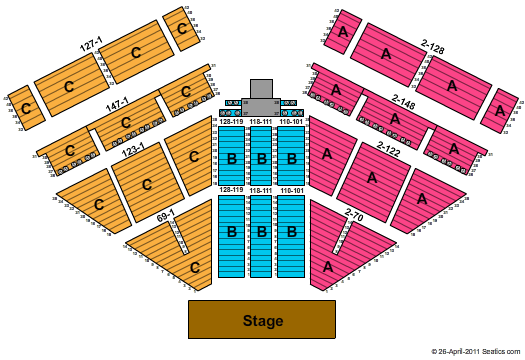 Pechanga Theater At Pechanga Resort & Casino End Stage ZP Seating Chart