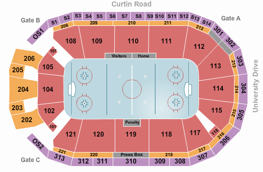 Pegula Ice Arena At Penn State Hockey Seating Chart