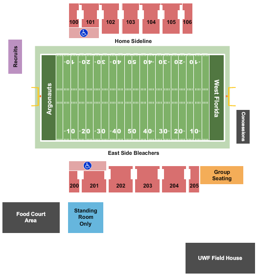 Pen Air Field Football Seating Chart