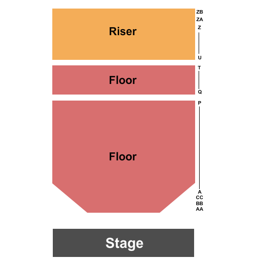 Pend Oreille Pavilion At Northern Quest Resort & Casino Endstage GA Floor Seating Chart