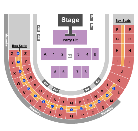 Pendleton Round-Up Grounds Endstage Party Pit Seating Chart