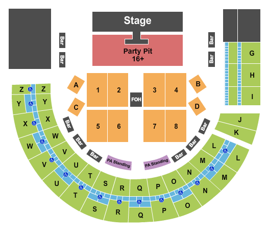 Pendleton Round-Up Stadium Blake Shelton & Pitbull Seating Chart