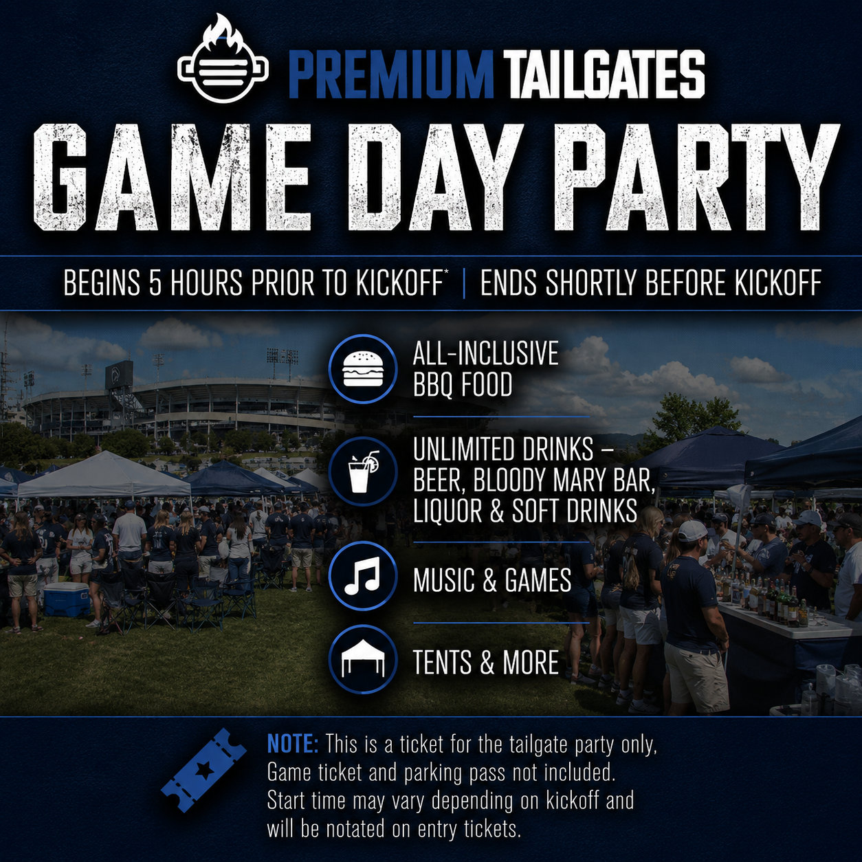 Premium Tailgate Party: Penn State Nittany Lions vs. Rutgers Scarlet Knights