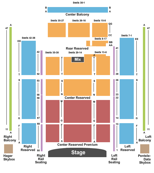Penns Peak Standard Seating Chart