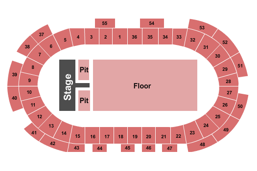 Pennsylvania Farm Show Complex & Expo Center Endstage with Pit Seating Chart