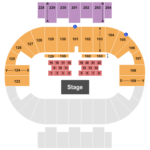 Pensacola Bay Center Halfhouse Side 2 Seating Chart