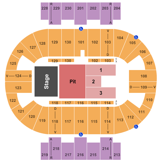 Pensacola Bay Center Lee Brice Seating Chart