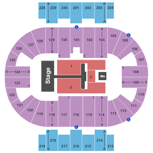 Pensacola Bay Center Toby Mac Seating Chart