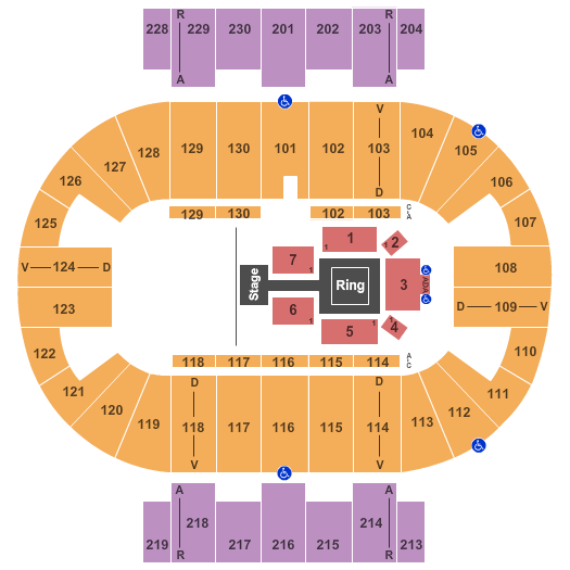 Pensacola Bay Center WWE Seating Chart