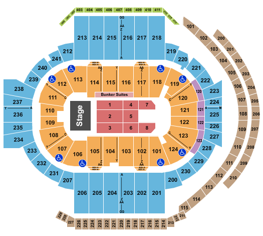 PeoplesBank Arena Endstage 5 Seating Chart