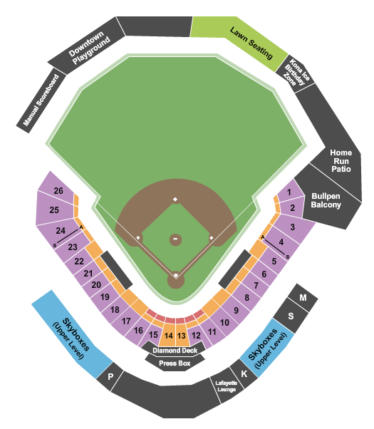 WellSpan Park Baseball 2020 Seating Chart